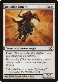 Benalish Knight - 10th Edition (10E) #11 - Common Magic: The Gathering Trading Card
