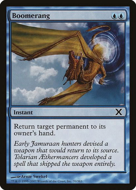 Boomerang - 10th Edition Magic: The Gathering trading card