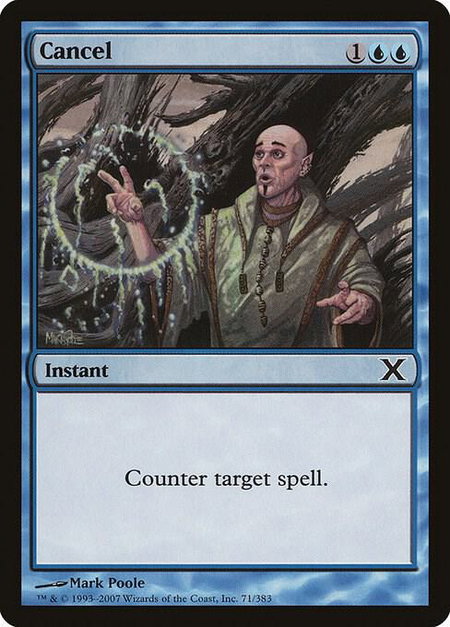 Cancel - 10th Edition Magic: The Gathering trading card