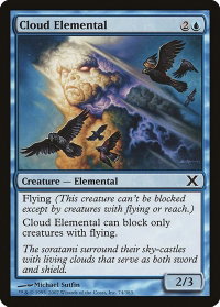 Cloud Elemental - 10th Edition (10E) #74 - Common Magic: The Gathering Trading Card