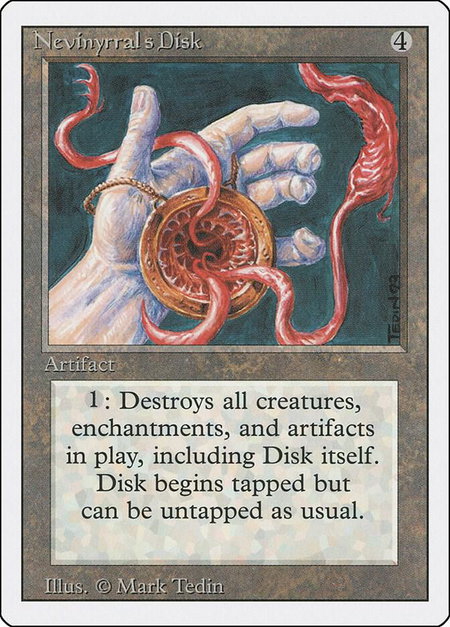 Nevinyrral's Disk - Revised Edition Magic: The Gathering trading card