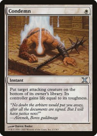 Condemn - 10th Edition (10E) #13 - Uncommon Magic: The Gathering Trading Card