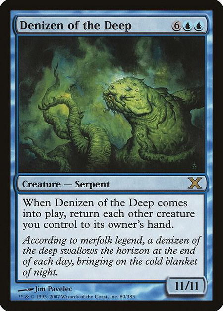 Denizen of the Deep - 10th Edition Magic: The Gathering trading card
