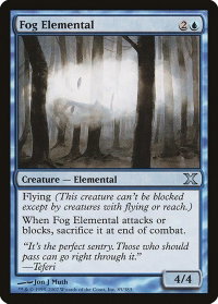 Fog Elemental - 10th Edition (10E) #85 - Uncommon Magic: The Gathering Trading Card