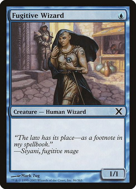Fugitive Wizard - 10th Edition Magic: The Gathering trading card