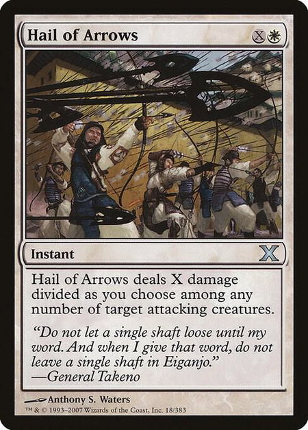 Hail of Arrows - 10th Edition Magic: The Gathering trading card