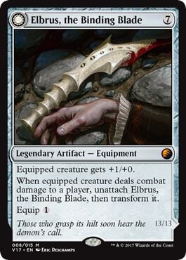 Elbrus, the Binding Blade trading card from From the Vault: Transform Elbrus, the Binding Blade - From the Vault: Transform Magic: The Gathering trading card