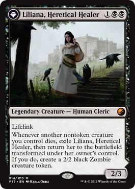 Liliana, Heretical Healer trading card from From the Vault: Transform Liliana, Heretical Healer - From the Vault: Transform Magic: The Gathering trading card