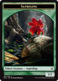 Saproling // Treasure (010) Double-Sided Token - Explorers of Ixalan (E02) #1 // 10 - Token Magic: The Gathering Trading Card