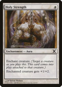 Holy Strength - 10th Edition (10E) #22 - Common Magic: The Gathering Trading Card
