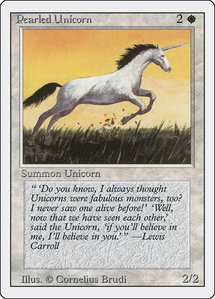 Pearled Unicorn - Revised Edition (3ED) #30 - Common Magic: The Gathering Trading Card