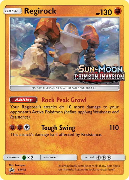 Regirock - SM74 (Prerelease) - SM Promos Pokémon trading card