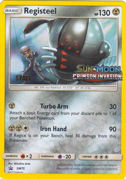 Registeel - SM75 (Prerelease) [Staff] - SM Promos Pokémon trading card