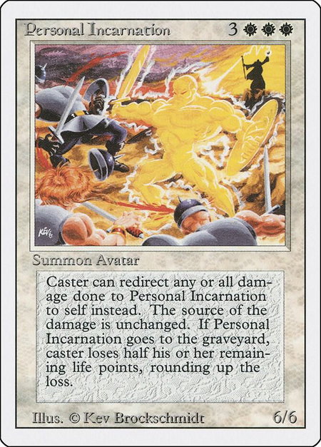 Personal Incarnation - Revised Edition Magic: The Gathering trading card