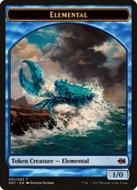 Elemental Token - Duel Decks: Merfolk vs. Goblins (DDT) #1 - Token Magic: The Gathering Trading Card