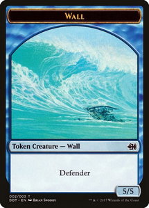 Wall Token - Duel Decks: Merfolk vs. Goblins (DDT) #2 - Token Magic: The Gathering Trading Card