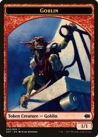 Goblin Token - Duel Decks: Merfolk vs. Goblins (DDT) #3 - Token Magic: The Gathering Trading Card