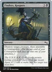 Finders, Keepers - Unstable (UST) #55 - Common Magic: The Gathering Trading Card