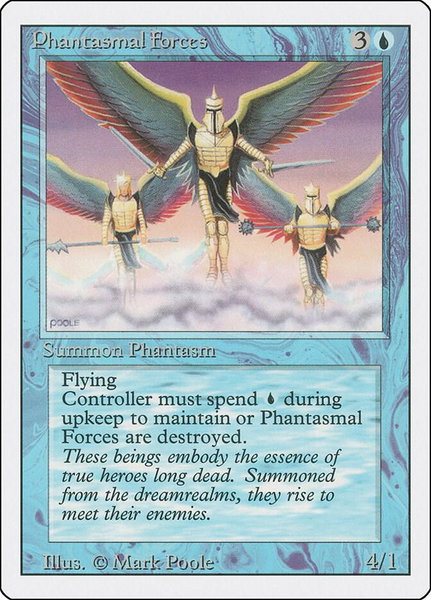 Phantasmal Forces trading card from Revised Edition Phantasmal Forces - Revised Edition Magic: The Gathering trading card