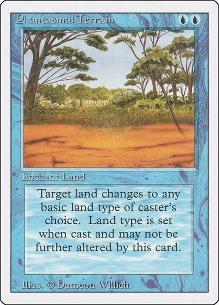 Phantasmal Terrain - Revised Edition Magic: The Gathering trading card
