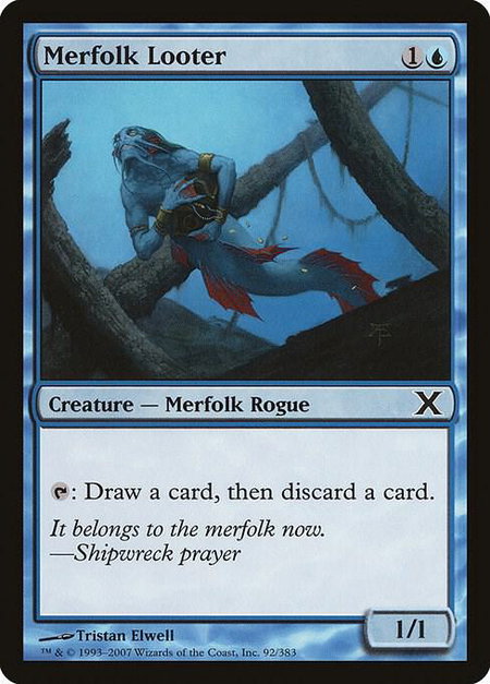 Merfolk Looter - 10th Edition Magic: The Gathering trading card