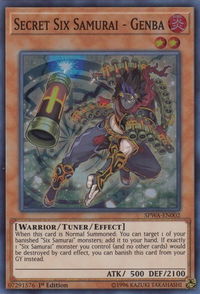 Secret Six Samurai - Genba - Spirit Warriors (SPWA) #SPWA-EN002 - Super Rare YuGiOh Trading Card