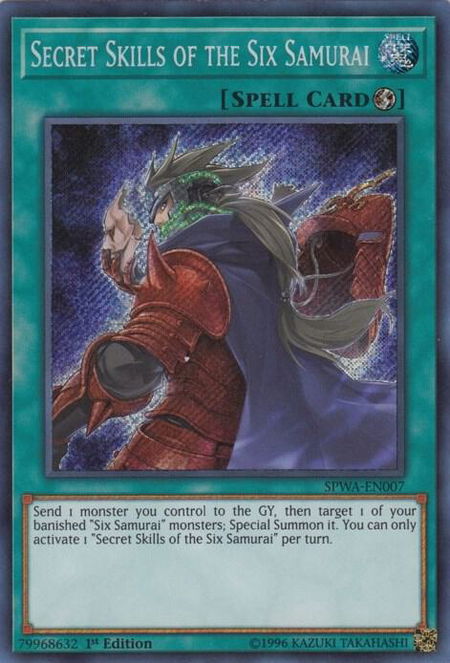 Secret Skills of the Six Samurai - Spirit Warriors YuGiOh trading card