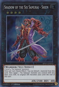Shadow of the Six Samurai - Shien - Spirit Warriors (SPWA) #SPWA-EN012 - Super Rare YuGiOh Trading Card