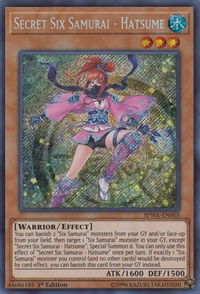 Secret Six Samurai - Hatsume - Spirit Warriors (SPWA) #SPWA-EN003 - Secret Rare YuGiOh Trading Card