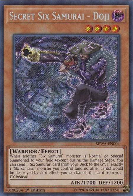 Secret Six Samurai - Doji - Spirit Warriors YuGiOh trading card