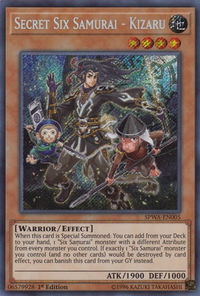 Secret Six Samurai - Kizaru - Spirit Warriors (SPWA) #SPWA-EN005 - Secret Rare YuGiOh Trading Card