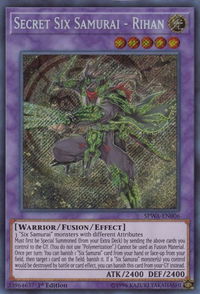 Secret Six Samurai - Rihan - Spirit Warriors (SPWA) #SPWA-EN006 - Secret Rare YuGiOh Trading Card