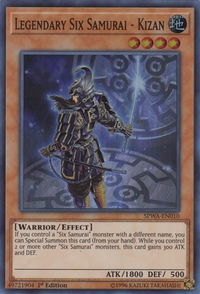 Legendary Six Samurai - Kizan - Spirit Warriors (SPWA) #SPWA-EN010 - Super Rare YuGiOh Trading Card