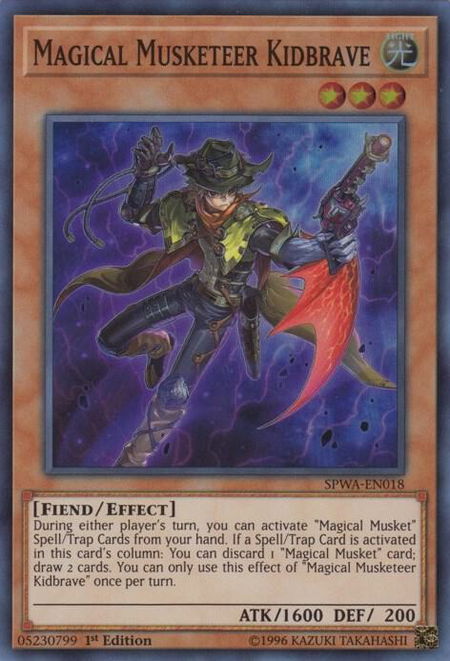 Magical Musketeer Kidbrave - Spirit Warriors YuGiOh trading card