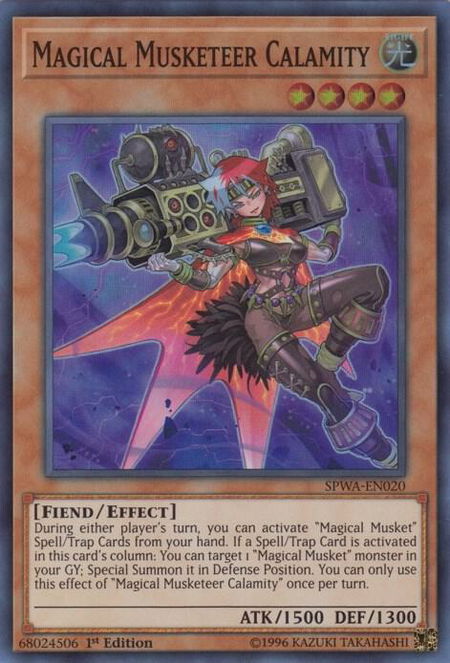 Magical Musketeer Calamity - Spirit Warriors YuGiOh trading card