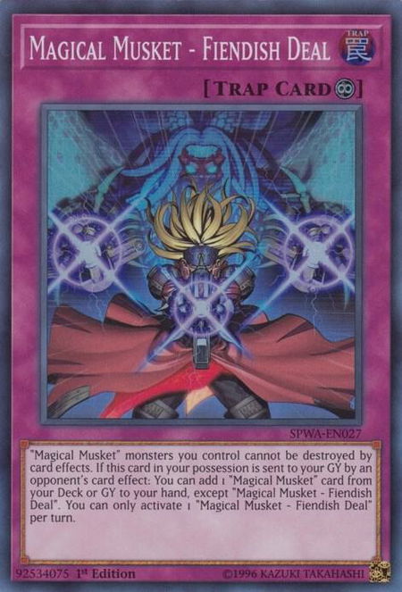 Magical Musket - Fiendish Deal - Spirit Warriors YuGiOh trading card