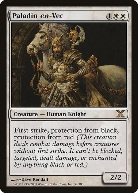 Paladin en-Vec - 10th Edition Magic: The Gathering trading card