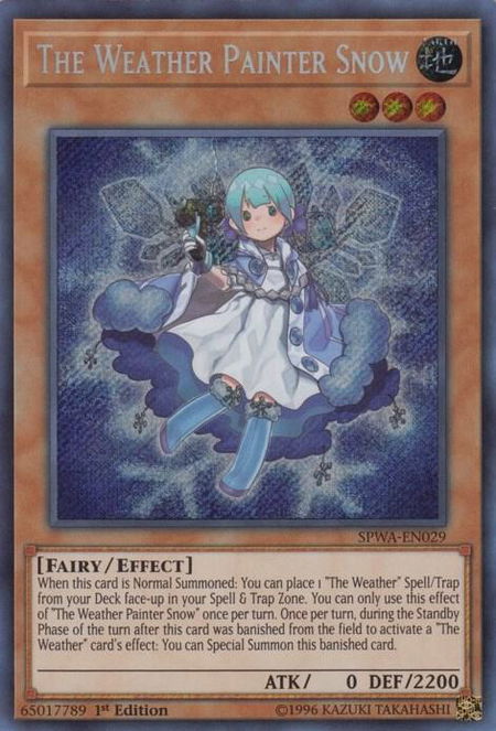 The Weather Painter Snow - Spirit Warriors YuGiOh trading card
