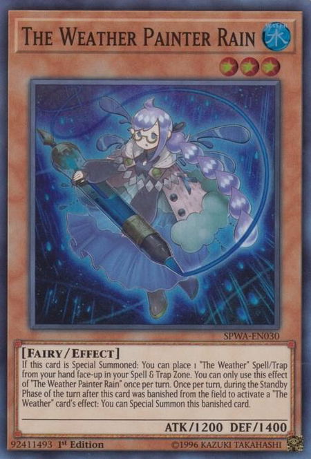 The Weather Painter Rain - Spirit Warriors YuGiOh trading card