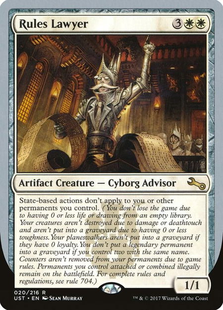 Rules Lawyer - Unstable Magic: The Gathering trading card
