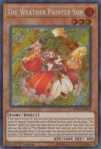 The Weather Painter Sun - Spirit Warriors (SPWA) #SPWA-EN032 - Secret Rare YuGiOh Trading Card