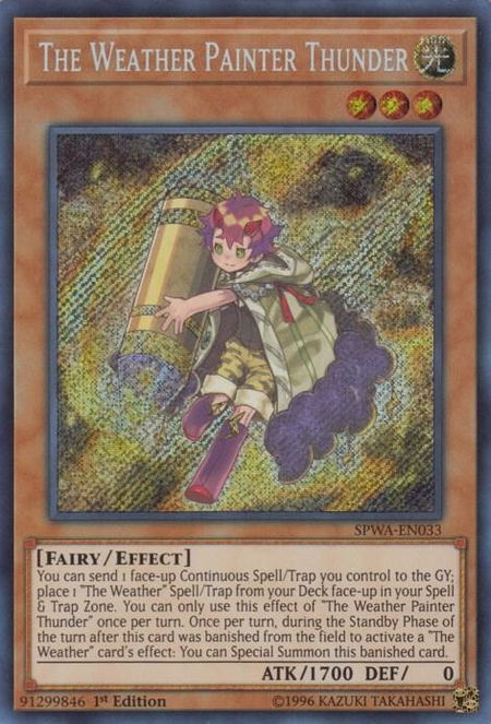 The Weather Painter Thunder - Spirit Warriors YuGiOh trading card