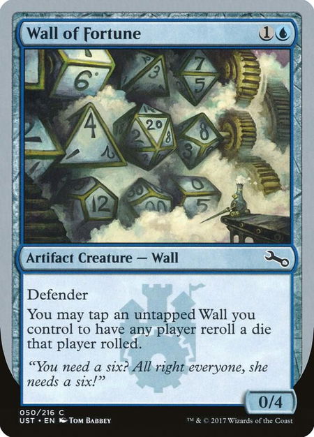 Wall of Fortune - Unstable Magic: The Gathering trading card