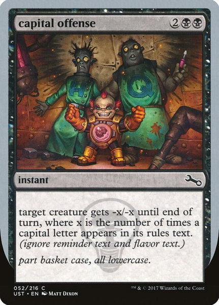 capital offense - Unstable Magic: The Gathering trading card