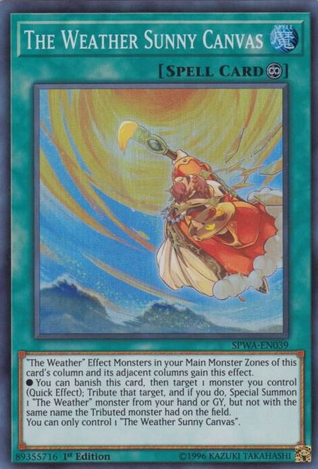 The Weather Sunny Canvas - Spirit Warriors YuGiOh trading card