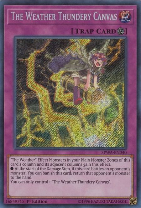 The Weather Thundery Canvas - Spirit Warriors YuGiOh trading card