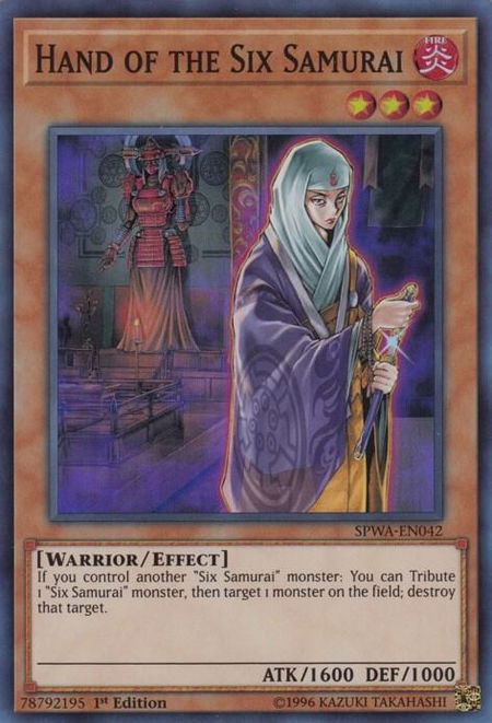 Hand of the Six Samurai - Spirit Warriors YuGiOh trading card