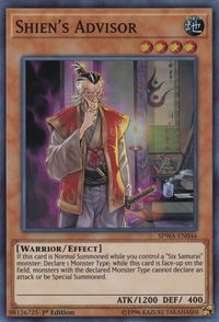 Shien's Advisor - Spirit Warriors (SPWA) #SPWA-EN046 - Super Rare YuGiOh Trading Card