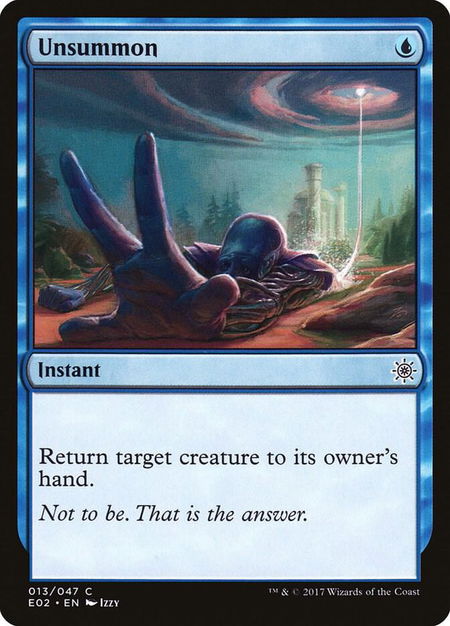 Unsummon - Explorers of Ixalan Magic: The Gathering trading card