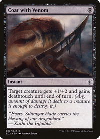 Coat with Venom - Explorers of Ixalan (E02) #17 - Common Magic: The Gathering Trading Card